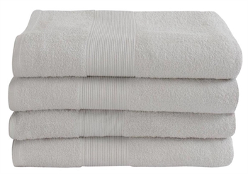 Badehåndklæde - 100% Blødt bomuld med høj absorberingsevne - 70x140 cm - Lysegråt bade håndklæde fra danske By Borg