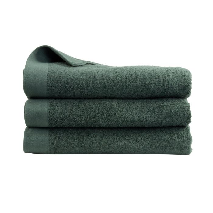 Badehåndklæde - 100% Blødt bomuld med høj absorberingsevne - 70x140 cm - Mørkegrønt bade håndklæde fra danske By Borg