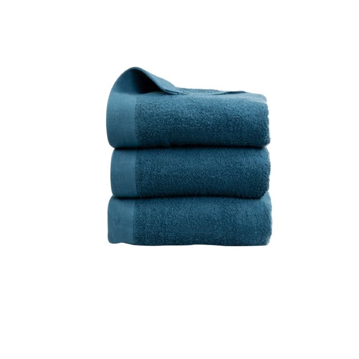 Gæstehåndklæde - 100% Blødt bomuld med høj absorberingsevne - 40x60 cm - Mørkeblåt håndklæde fra danske By Borg