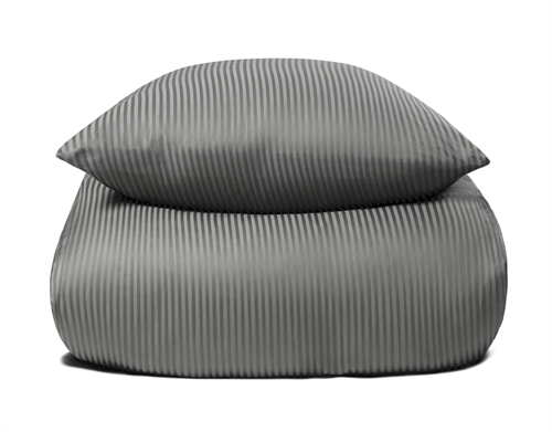 Sengetøj i 100% Egyptisk bomuld - 150x210 cm - Lysegråt sengetøj - Ekstra blødt sengesæt fra By Borg
